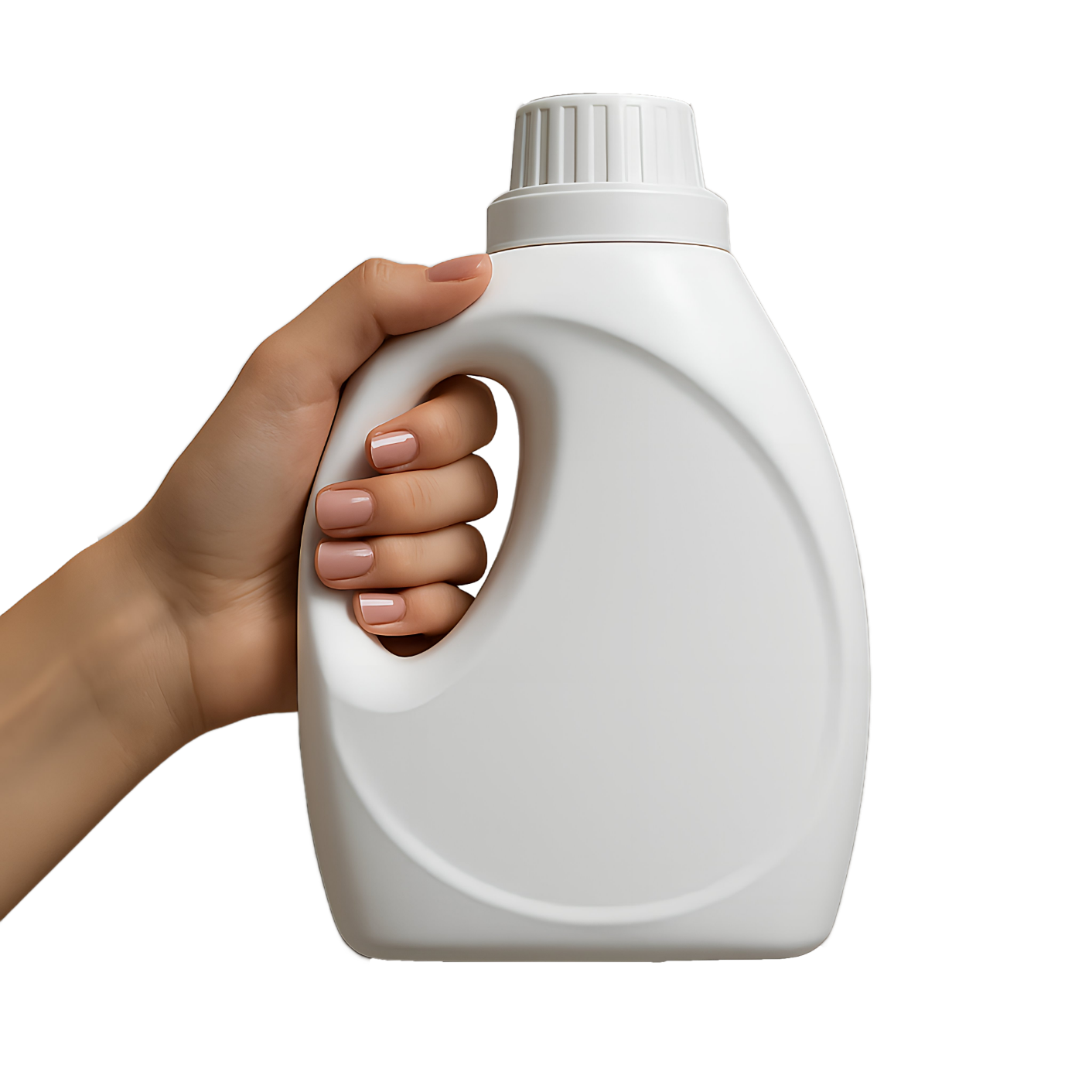 hand holding plastic container